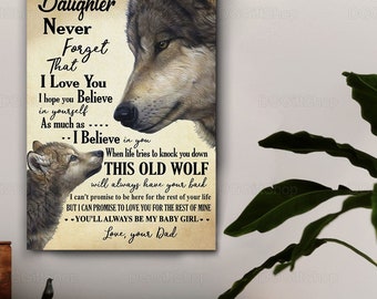 Wild Wolf 'Love You Dad' Wrought Iron T-light Candle Holder Gift DAD-152CH 