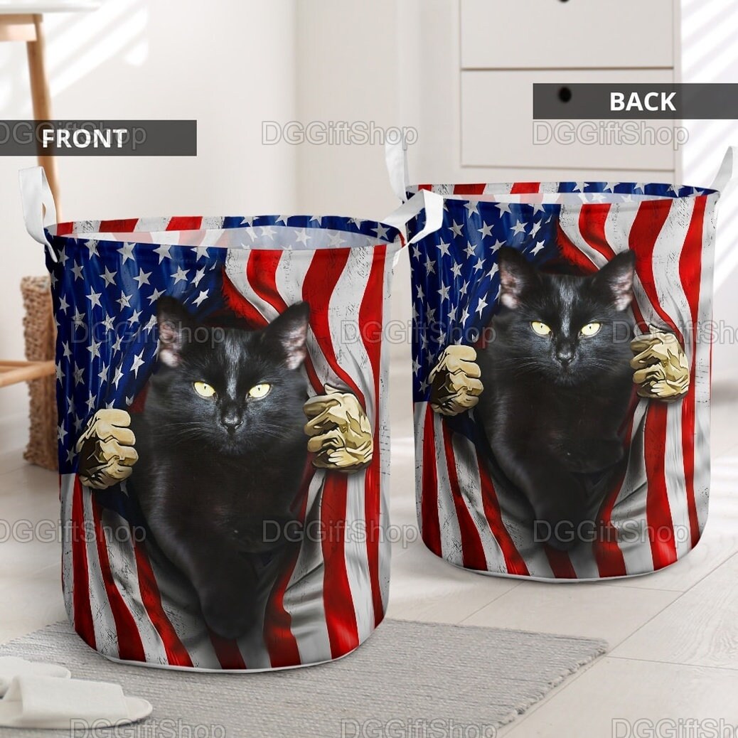 Schwarze Katzen Wäschekorb Spielzeug Aufbewahrung Rattan | Etsy