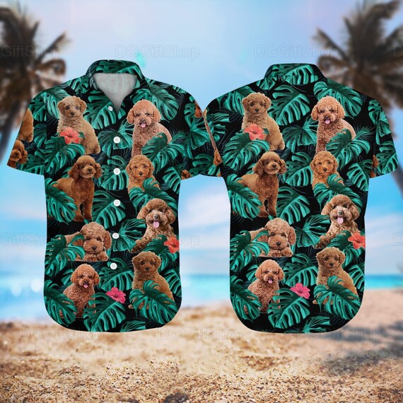 Poodle hawaiian shirt Clearance