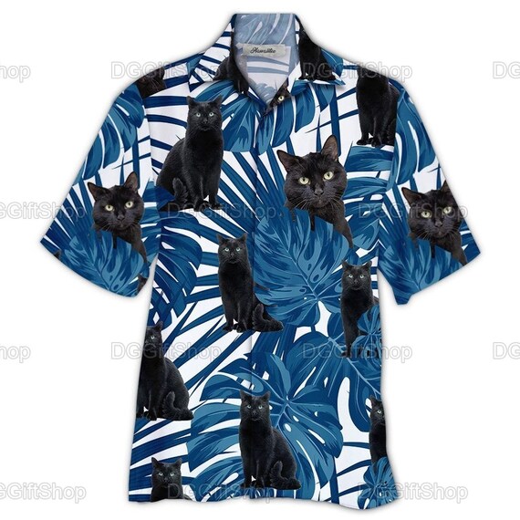Black Cat Hawaiian Shirts Black Cat 