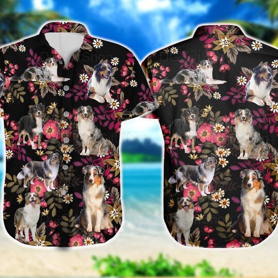 Border Collie Hawaiian Shirt