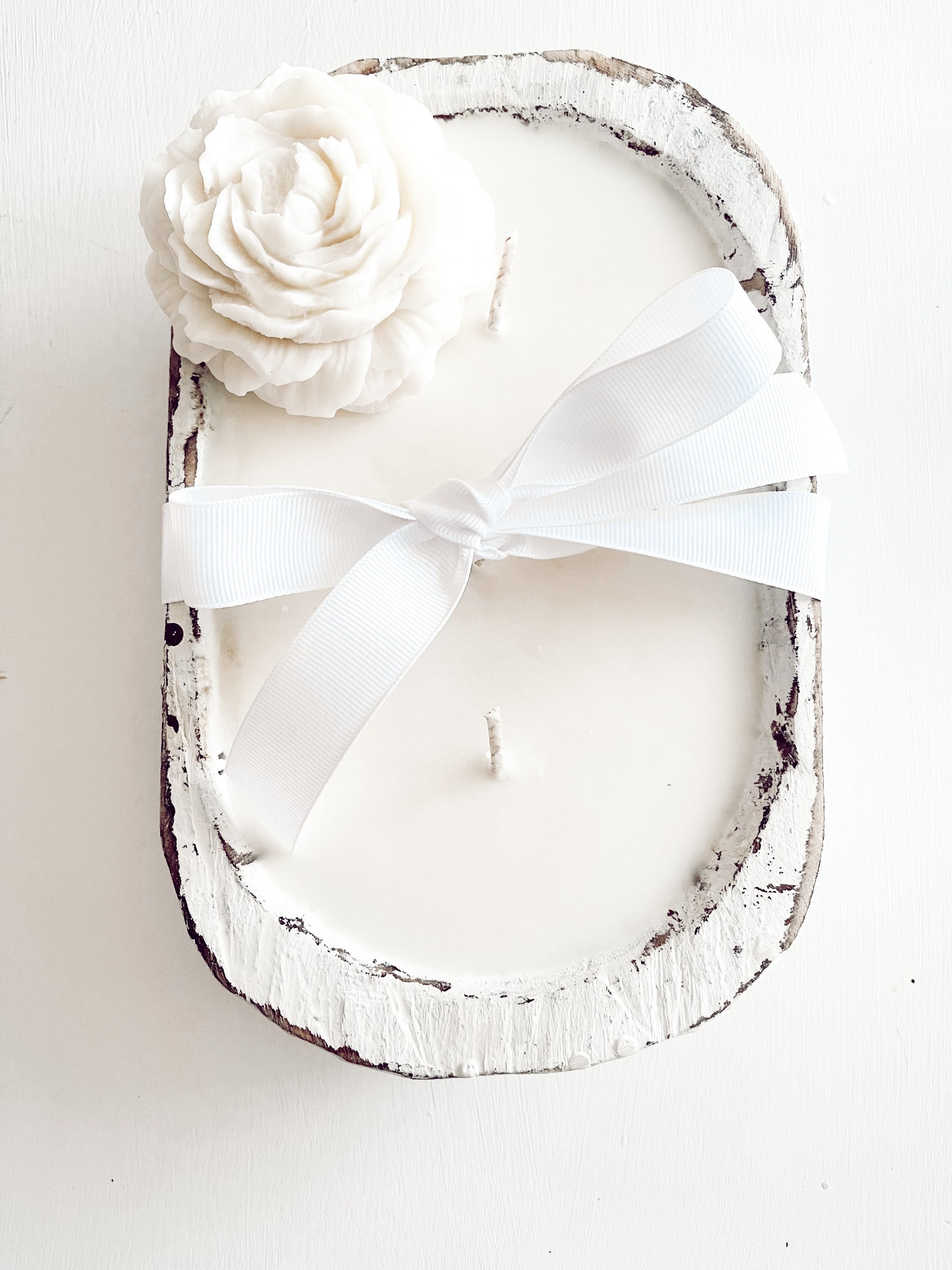 White Dough Bowl 16 oz Soy Luxury Candle Home Decor Gift Etsy