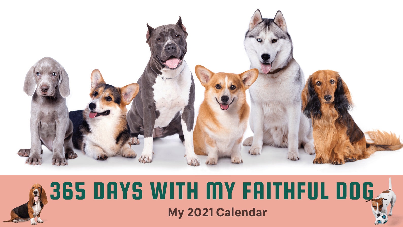 Funny Dog 2021 Personal Calendar 365 Days with my faithful Etsy