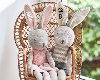 Personalizable cuddly toy rabbit I Name on cuddly toy I Personalizable gift idea child I Unique baby gift