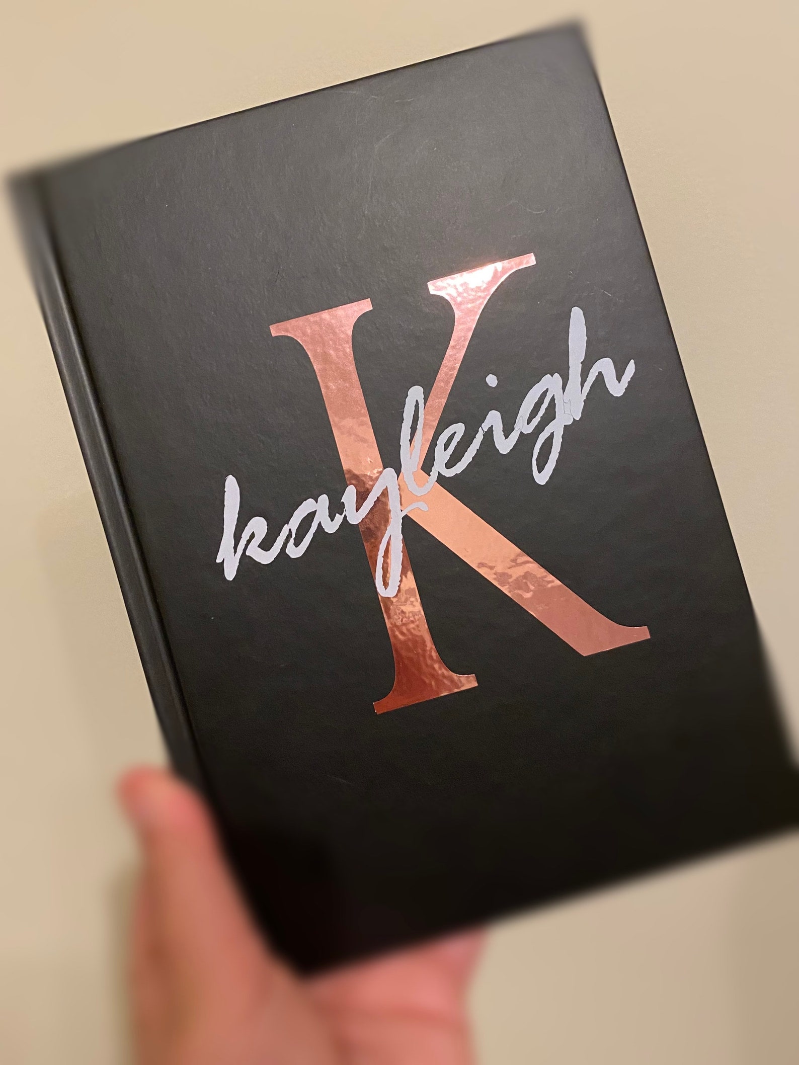 Personalised Name Initial Note Pad Black Writing Pad Gift Etsy