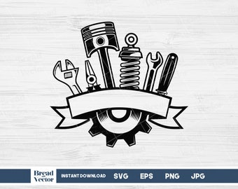 Mechanic Tools SVG: Repair Clipart, Cut File (Digital Downloads)