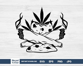 Cookies And Cannabis, Joints And Cookies, Weed Svg, Cannabis Svg, Marijuana Svg, Cookies and Cannabis T-shirt Design