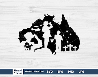 SVG del Día de Anzac: No lo olvidemos, Amapola Roja, Jinetes (Descarga digital)