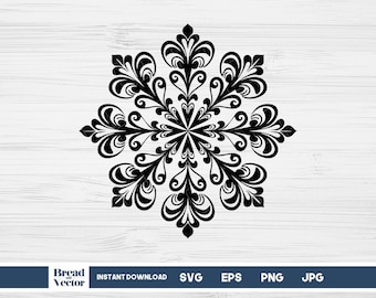 Mandala SVG: Intricate Mandala Clipart, Boho & Zen Design Cut File (Digital Download)