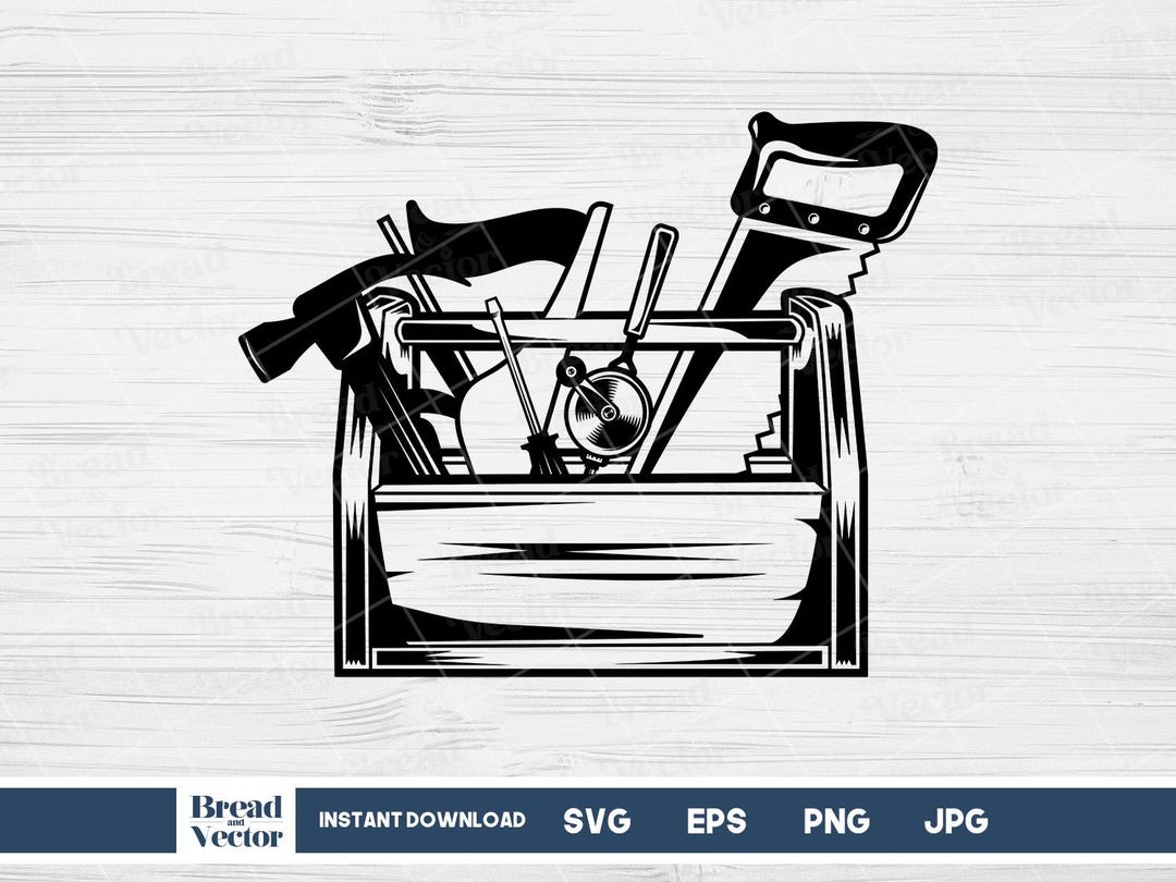 Carpentry Tools SVG: Toolbox, Saw, Hammer Design (digital Download) - Etsy