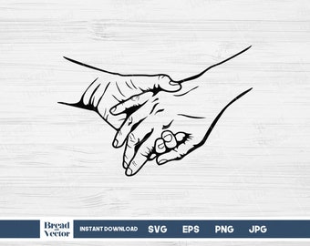 Couple Holding Hands SVG: Love Clipart Design (Digital Download)