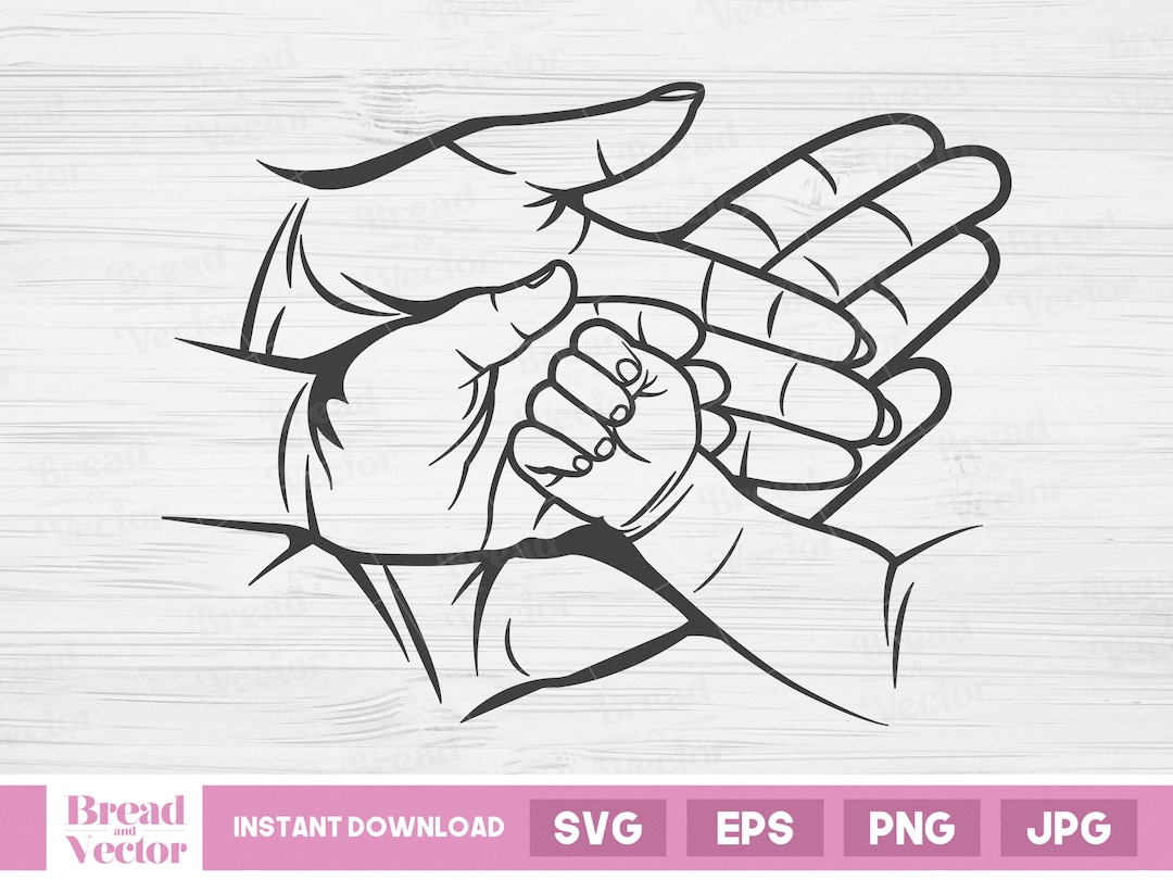 Family Hands Svg Mom Dad Kids Holding Hands Svg Mother Father Childrens