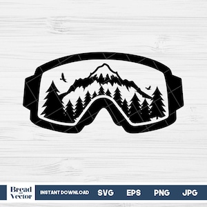 Winter Goggles Svg, Ski Goggles Clipart, Alpine Png, Snow Goggles Svg, Clipart, Jpeg, Eps, Svg, Snow Goggles Svg, Digital Download