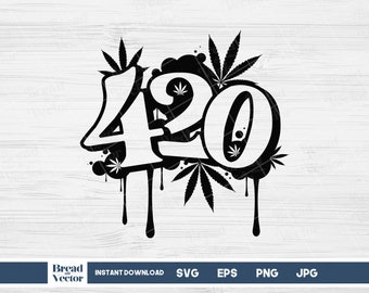 420 Cannabis Svg, Four Twenty Weed Svg, 420 Weed Svg, Marijuana Clipart Design, Marijuana Tshirt Design, Cannabis Tshirt, Weed Cutting Files