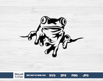Laubfrosch SVG: Clipart Cut Datei für Cricut, Silhouette (digitaler Download)