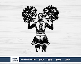 Cheerleader SVG Clipart: Cheer Dancer Design Schnittdatei (Digital Download)