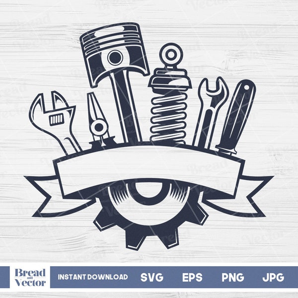 Mechanic Tools Svg | Mechanic Svg | Repair Tools Svg | Mechanic Tools Design Cut File | Mechanic Repair Tools Clipart | Digital Downloads