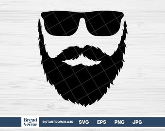 Beard Dad Silhouette SVG: Father's Day Cut File (Digital Download)