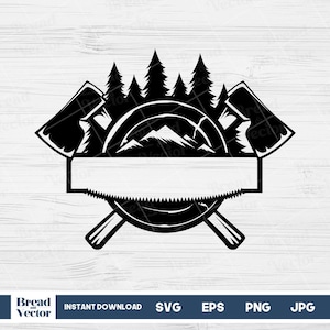 Wood Saw Name Badge Svg, Lumberjack Saw Blade Svg, Lumberjack Saw Png, Wood Saw Blade Svg Design Cut File, Png, Eps, Jpeg, Digital Download