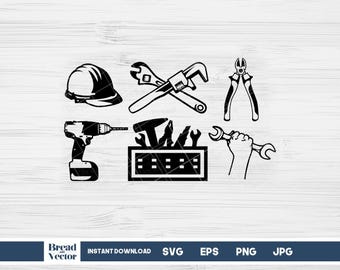 Reparatur-Werkzeuge SVG-Schnittdatei: Zimmerei-Design-Bundle (Digitaler Download)