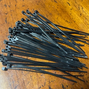 Black Nylon Zip Ties: 4&quot; 18lb, Self-Locking Cable Wraps (100 Count)