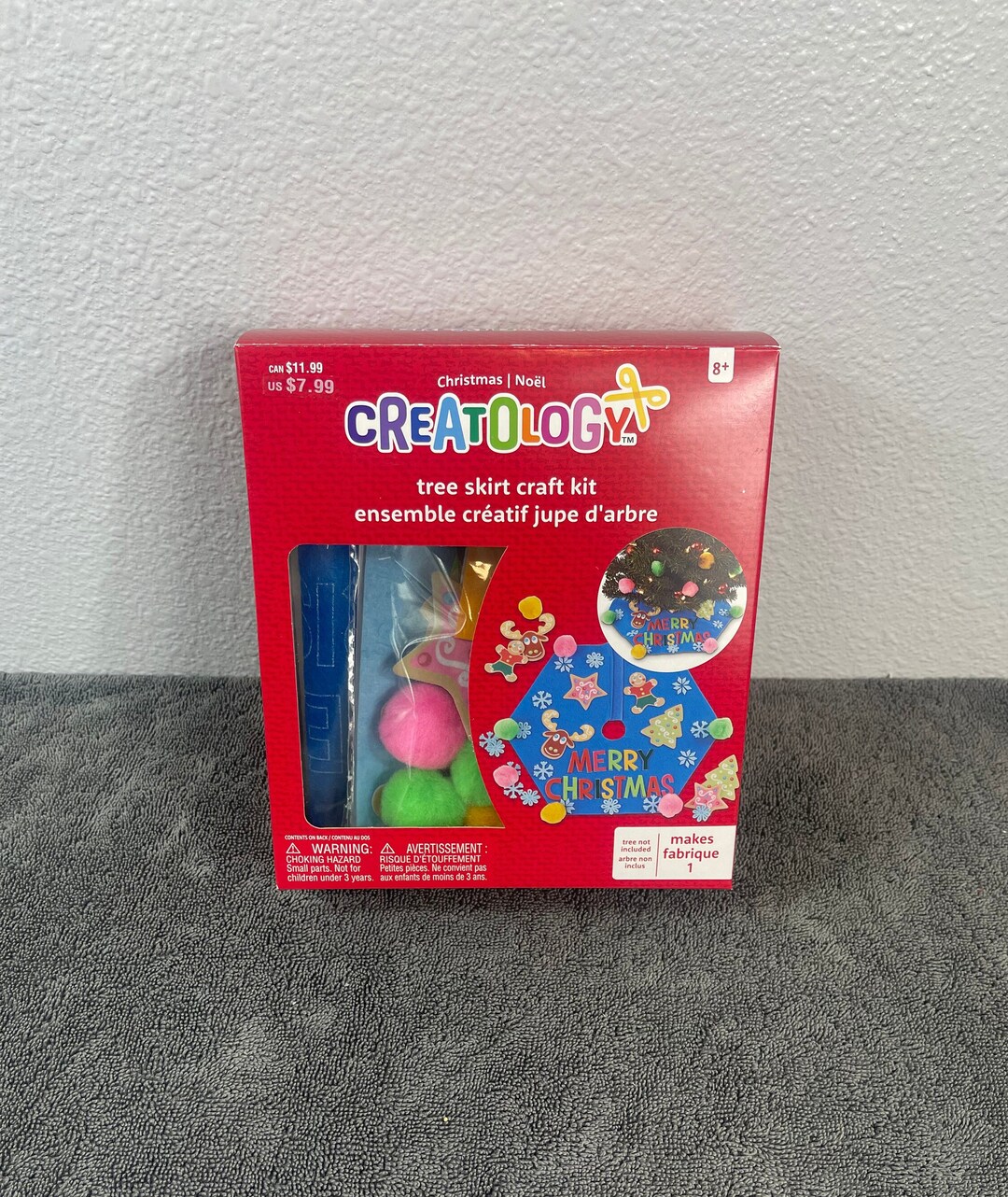 Mini Tree Skirt Craft Kit, Tree Skirt Kit, Merry Christmas Tree Skirt