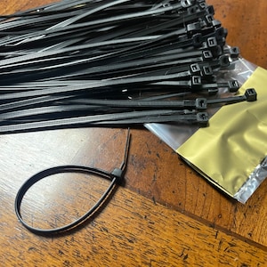 Zip Ties, 8, 75lb, 100 Ct. Zip Ties, HEAVY DUTY, Nylon, Plastic Cable, Outdoor Cable Tie, Self-Locking Nylon Wrap image 1