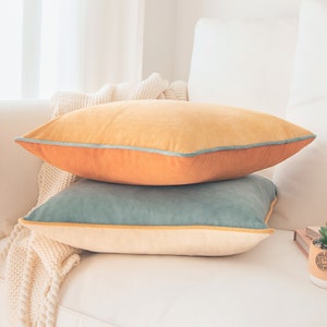 Monteverde Set – Pack of 2 Decorative Throw Pillow Covers - Orange/Teal