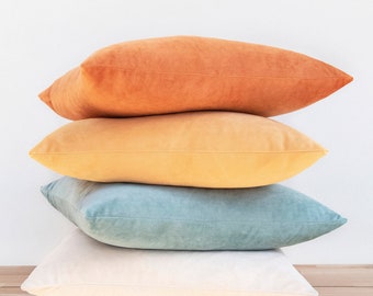 Samara Set – Pack of 4 Decorative Throw Pillow Covers (Orange/Teal)