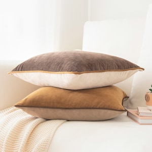 Monteverde Set – Pack of 2 Decorative Throw Pillow Covers - Brown/Beige