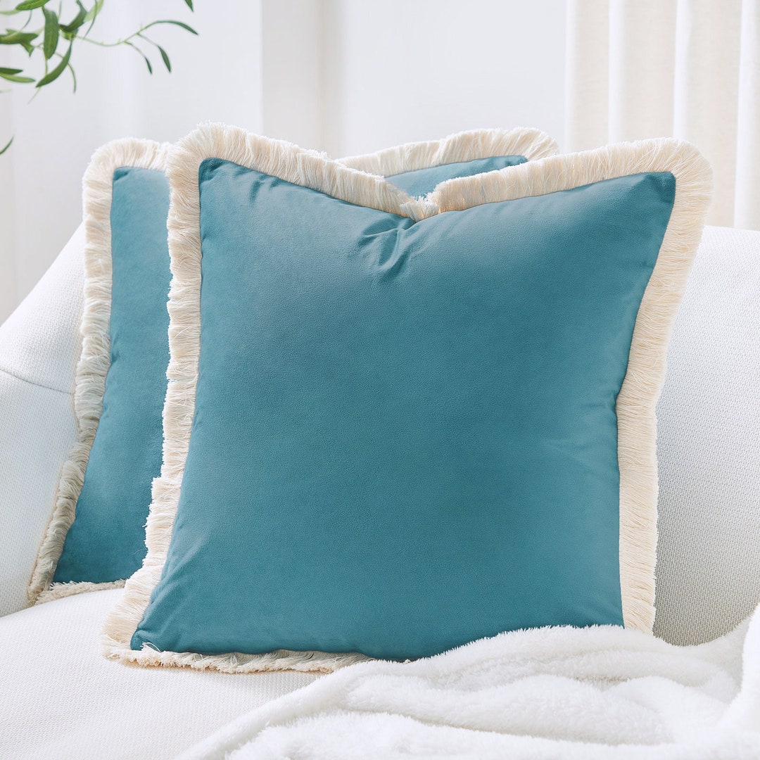 HITO 22x22 Inch Pillow Inserts Set Of 2 - 100% Cotton Cover Down Alternative Throw Pillows - View #9