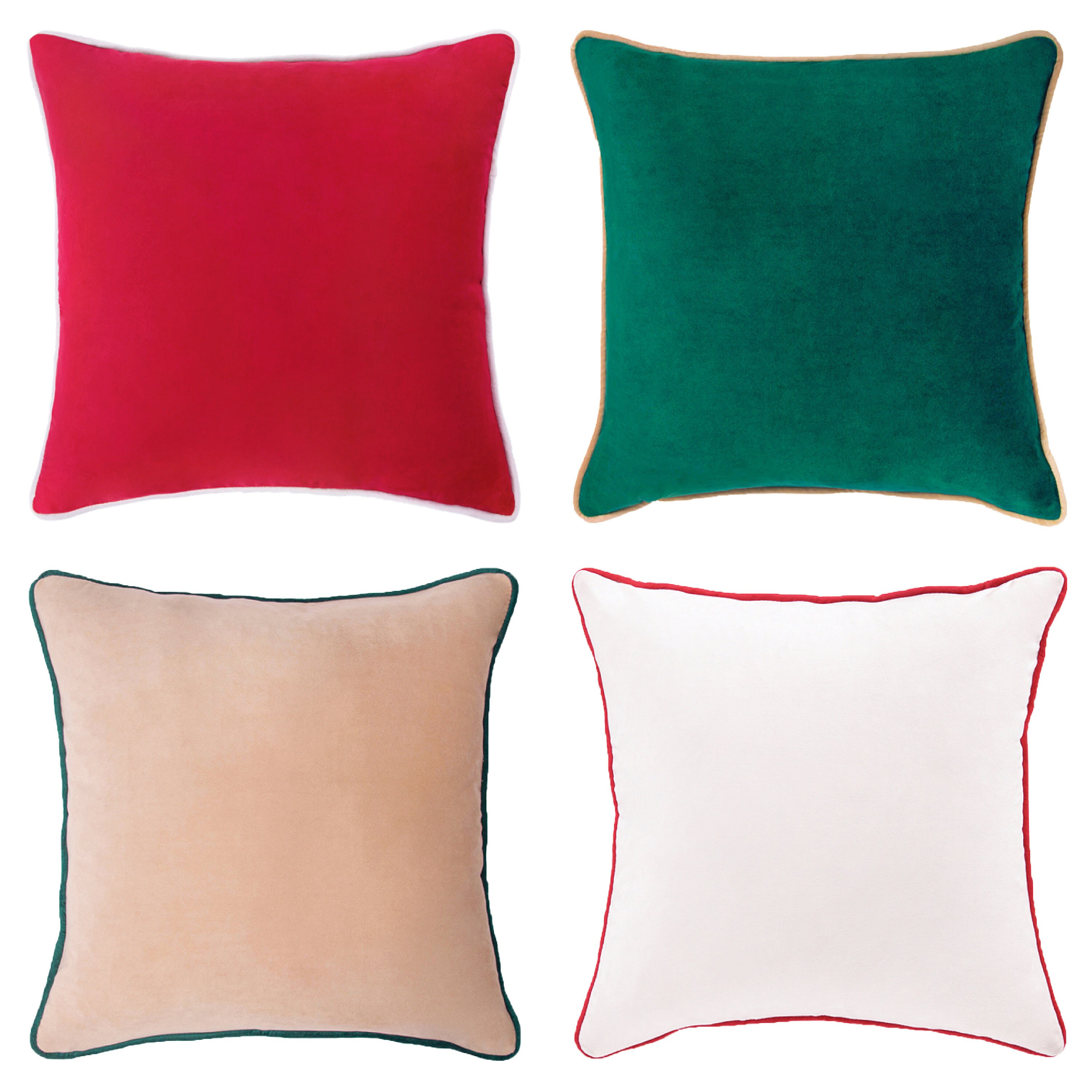 Christmas Set Pack of 4 Decorative Throw Pillow Covers 18 Etsy