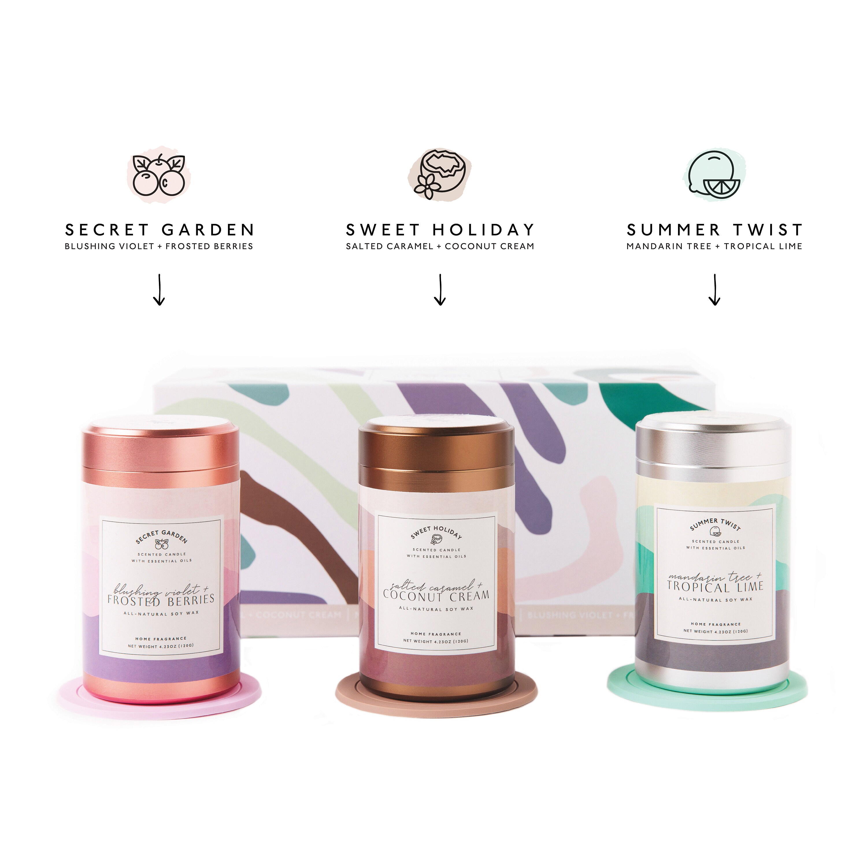 Arenal Set Aromatherapy Scented Candles 3Pack 4.23oz Etsy