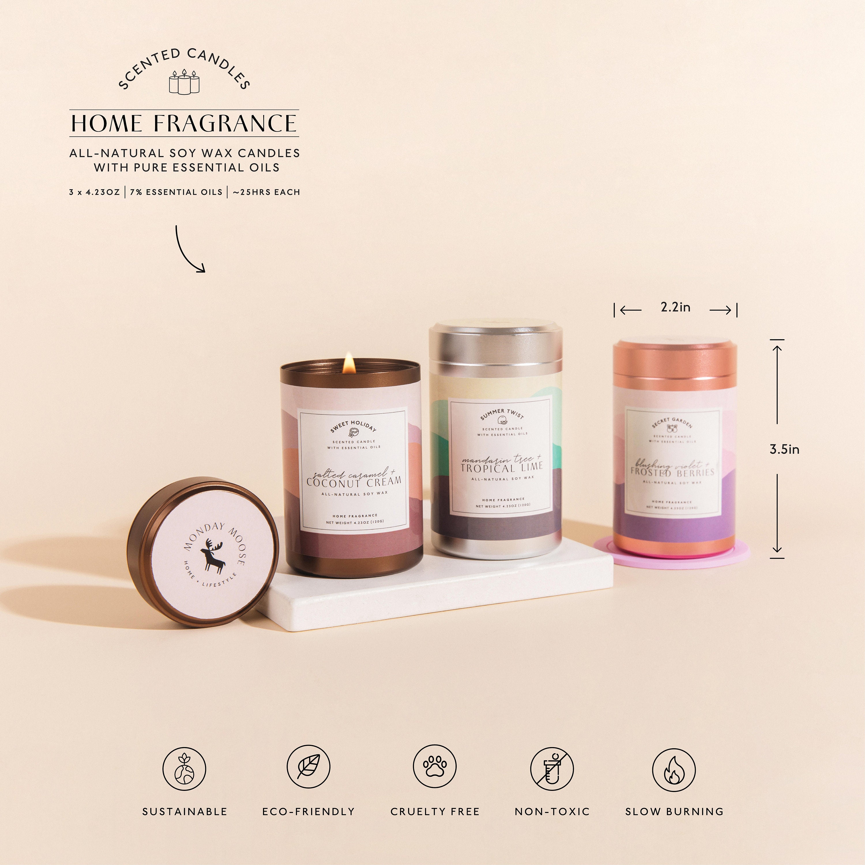 Arenal Set Aromatherapy Scented Candles 3Pack 4.23oz Etsy