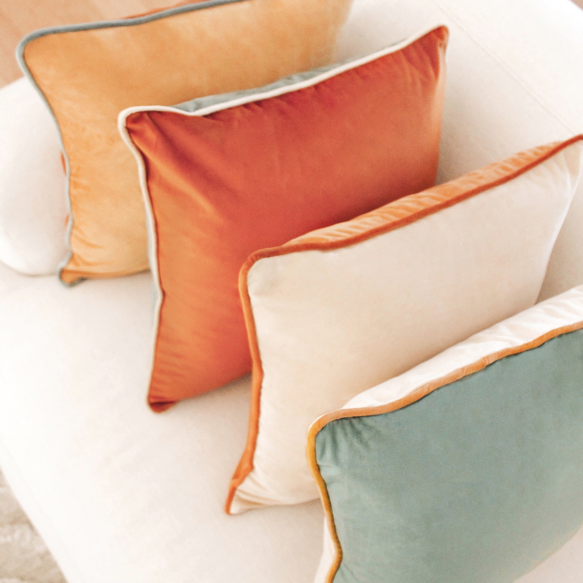 Monteverde Set – Pack of 4 Decorative Throw Pillow Covers (orange/teal) 18"x18"- Etsy