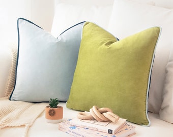 Monteverde Set – Pack of 2 Decorative Throw Pillow Covers - Green/Blue