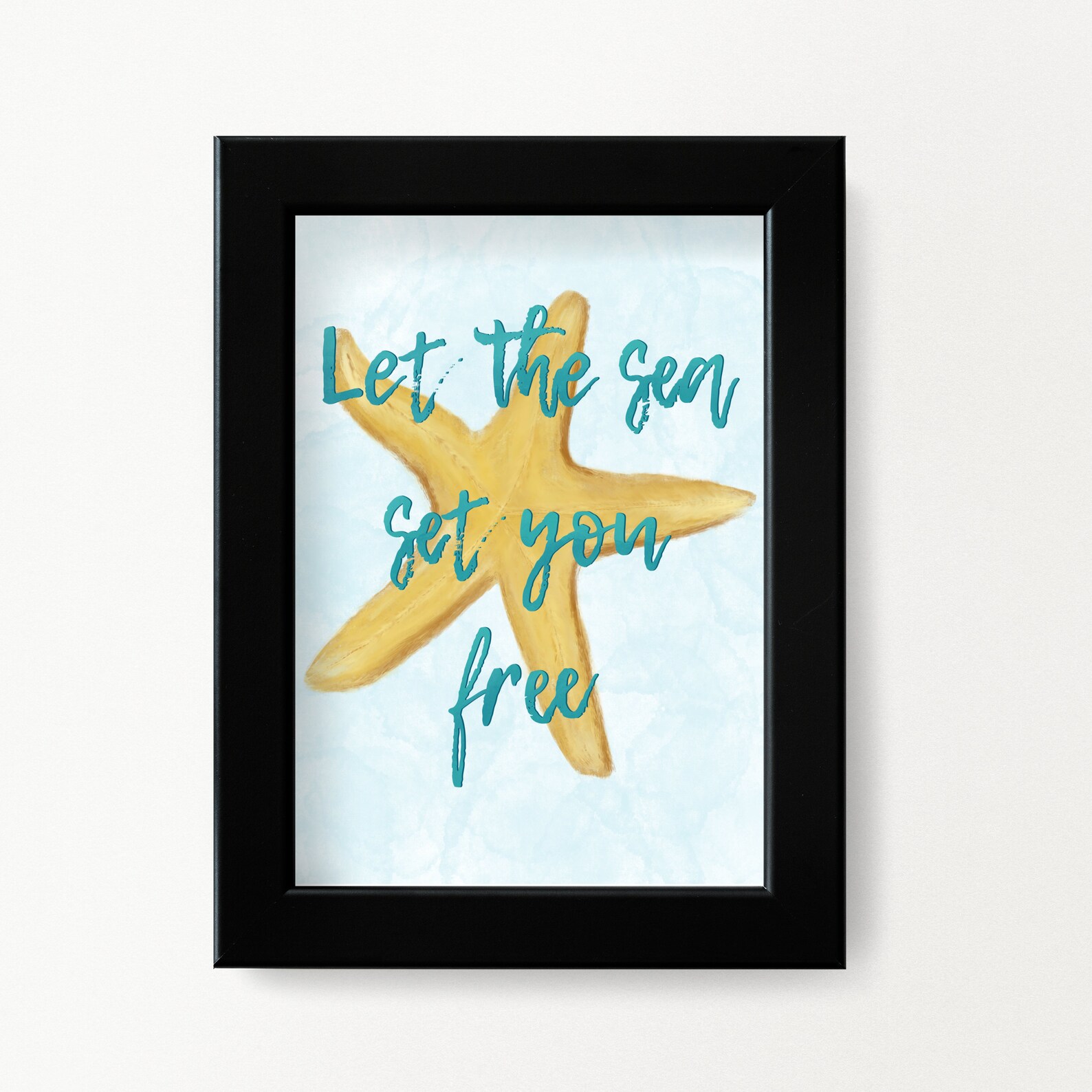 Let the Sea Set You Free Quote Your Choice Of: Canvas, Poster, Framed