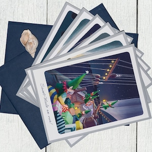 Lot de 6 cartes de Noël + enveloppes