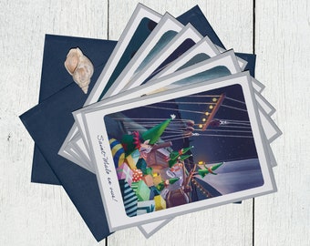 Lot de 6 cartes de Noël + enveloppes