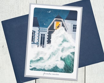 High Tides Postcard + envelope