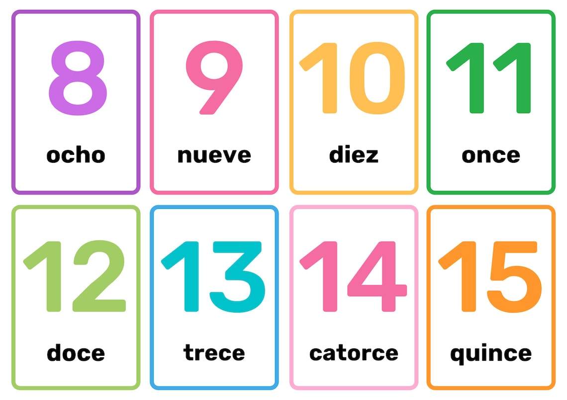 Numeros En Espanol Para Imprimir