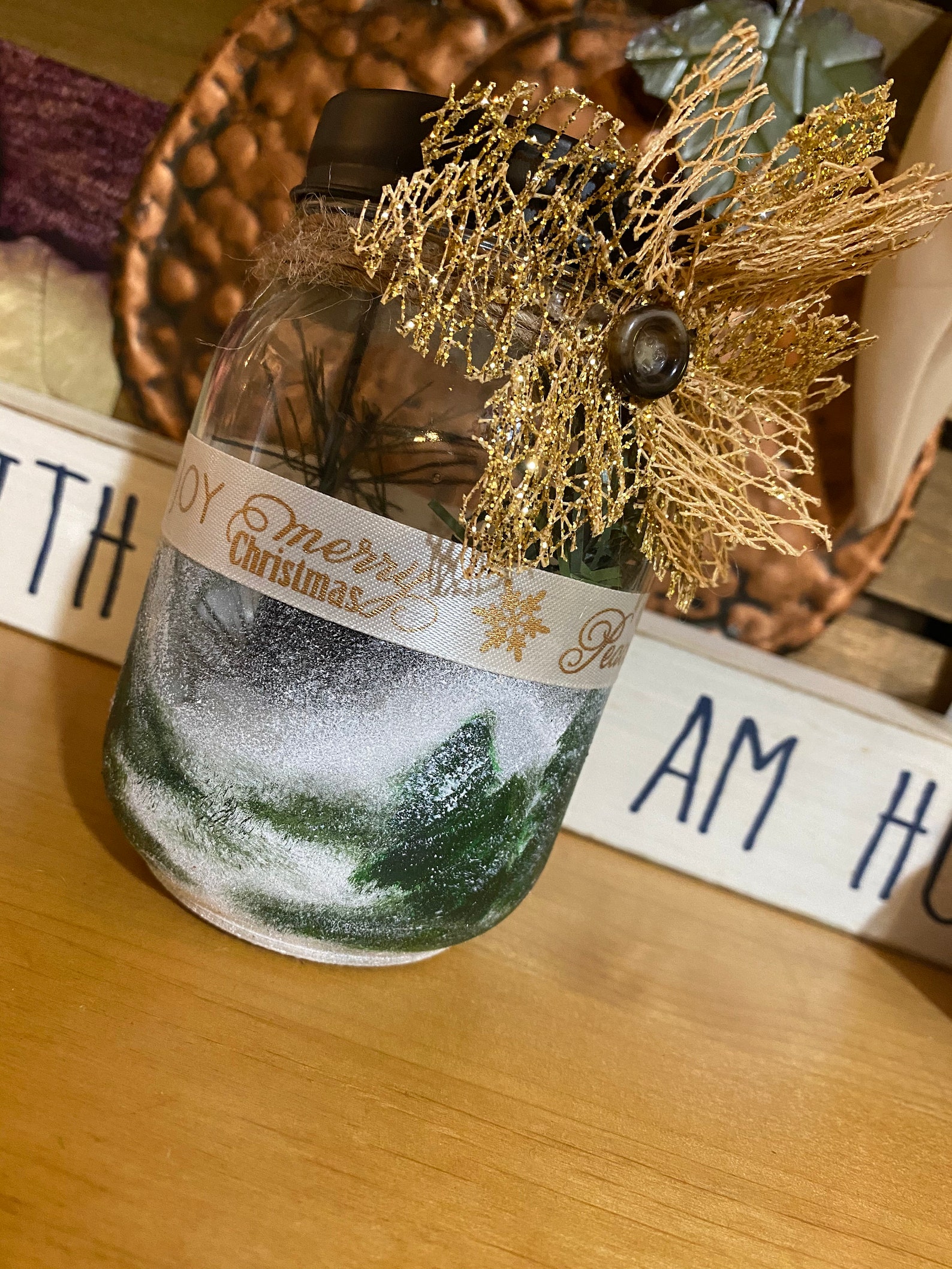 Hand Painted Tea Light Glass Jars Etsy