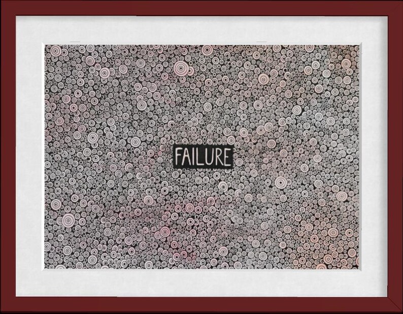 Failure, Original Drawing, Hand Drawn, Overcoming Obstacles, Mistakes as Growth, Failure as a Point of Renewal image 8