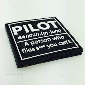 PVC Patch "Definition of Pilot" Funny Aviation Morale Patches