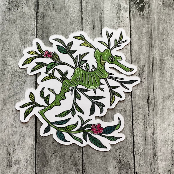 Hibiscus Leafy Sea Dragon Die-Cut Sticker | Hibiscus Collection |