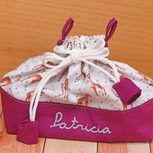 embroidered lunch bag for kids bambi