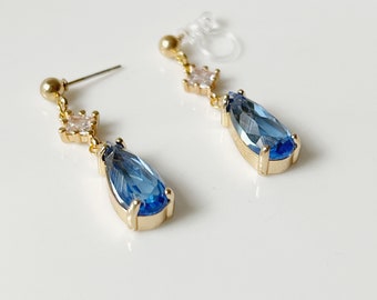 Teardrop Earrings, waterdrop delicate earring, elegant dangle pendant, Gift for her
