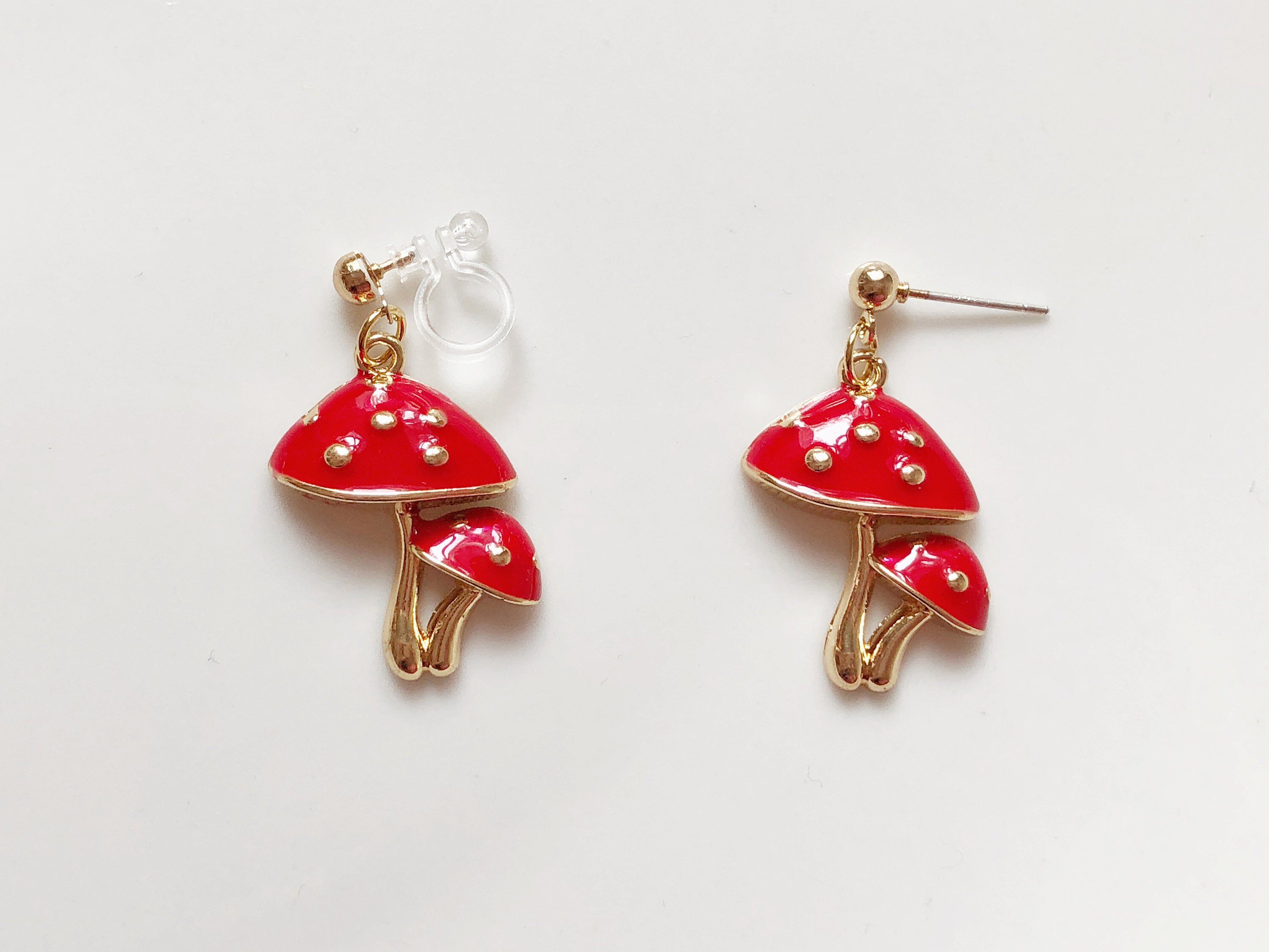 Clip on mushroom earrings discount