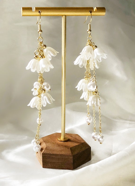 Orecchini Pendenti Con Cristalli E Perle COLORE CRISTALLI Azzurri - Foto 5