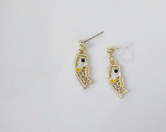Koi Kite Earrings, Japanese Carp Streamer Earrings, Fish Windsock Earrings, Gift for Her